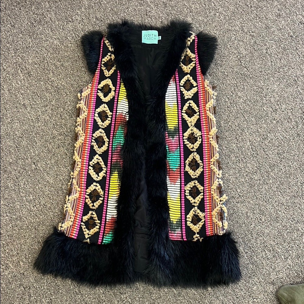 Judith March Black Faux Fur Jacket